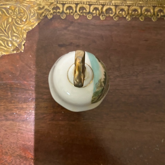 Vintage Currier And Ives Porcelain Bell American Homestead Summer White Gold - Picture 6 of 9